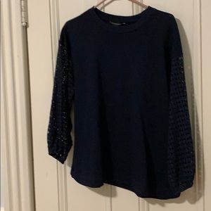 Navy crew neck sweater